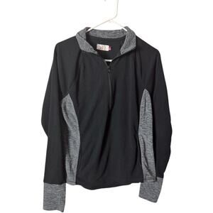 SO Black and Gray Quarter-Zip  Cold Weather Winter Pullover Sz L